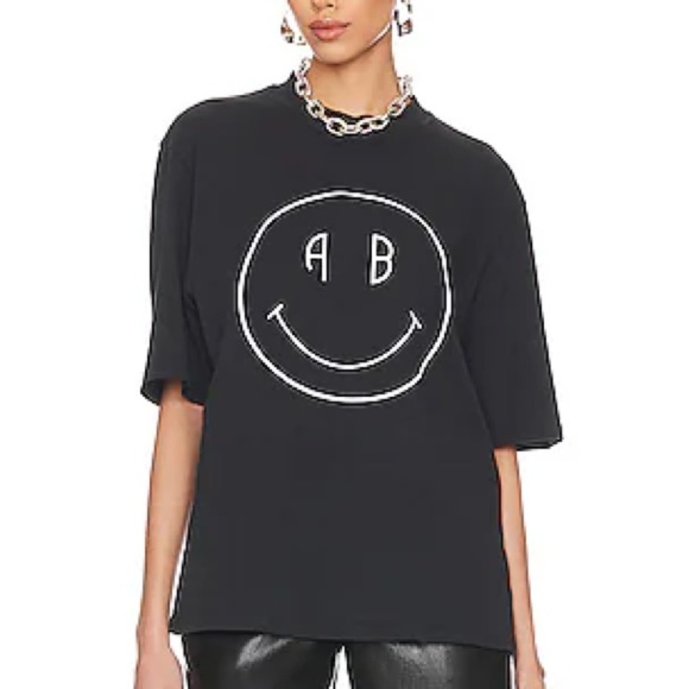Anine Bing Tee smily face size medium